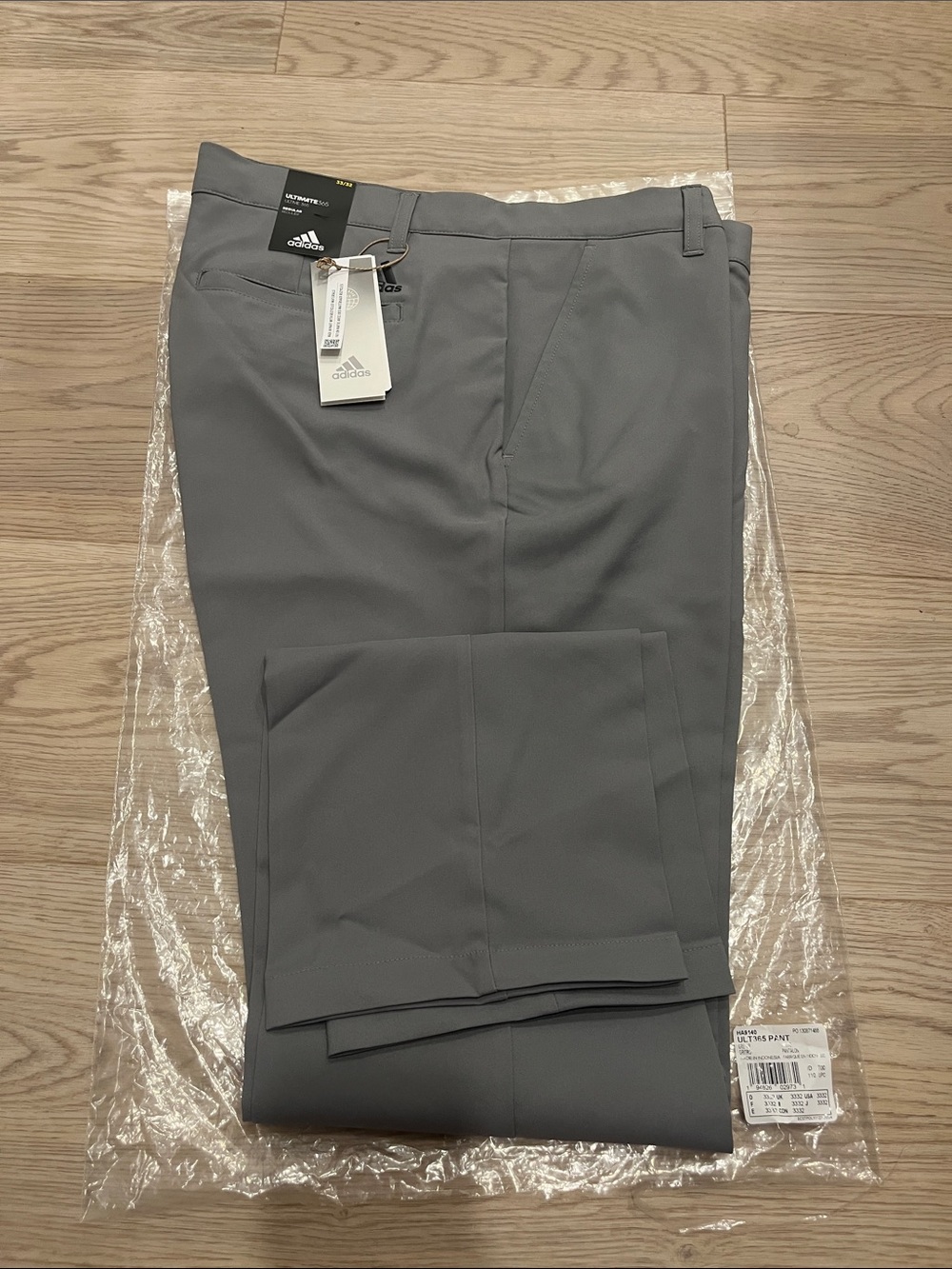 adidas Men's Gray Tech Stretch Golf Pants